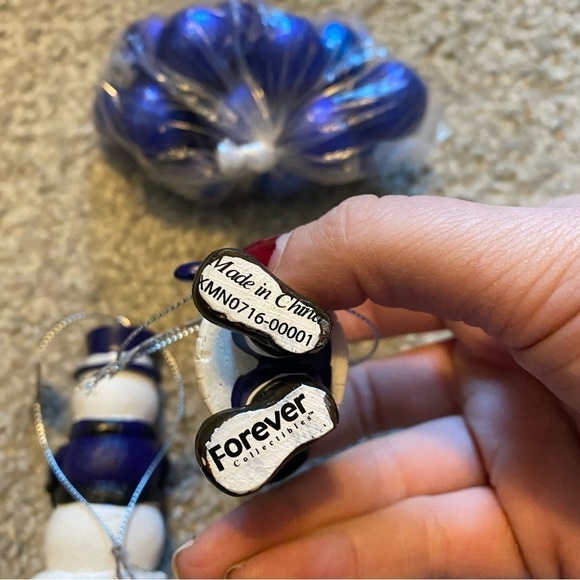 Baltimore Ravens Christmas Ornament Bundle Lot Santa Gnome Snowman Balls Blue - Picture 6 of 8